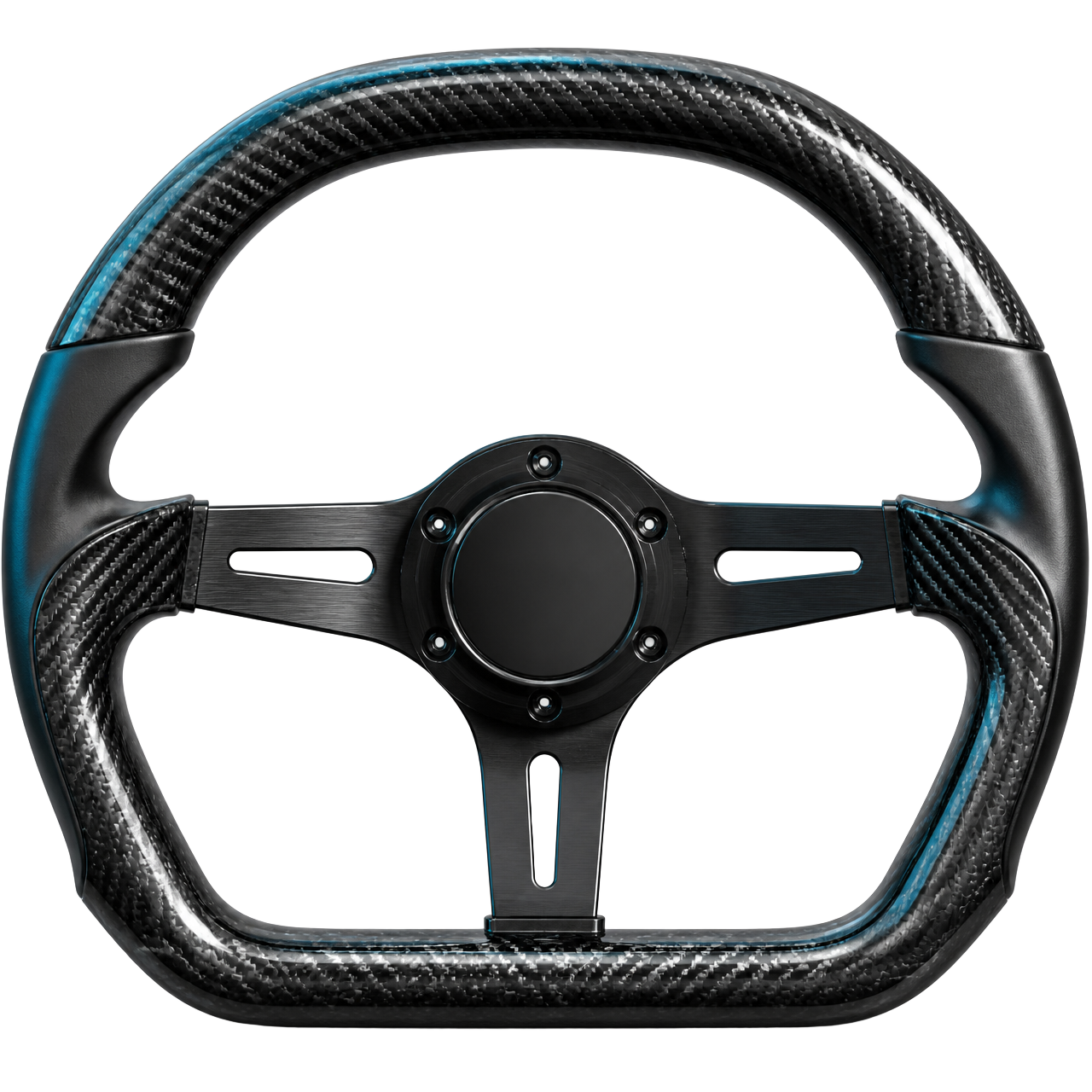 Photoreal custom DeLuca steering wheel preview